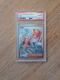 2023 POKEMON PARADOX RIFT SPECIAL ILLUSTRATION RARE SIR 254/182 MELA PSA 10 GEM! - Image 1