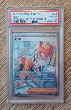 2023 POKEMON PARADOX RIFT SPECIAL ILLUSTRATION RARE SIR 254/182 MELA PSA 10 GEM! - Image 3
