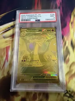 Pokemon Mega Charizard X EX Mega Hyper Rare 130/094 Phantasmal Flames PSA 9 2025 - Image 1
