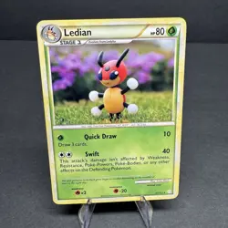 Pokemon TCG; Ledian 25/123 - Heartgold & Soulsilver - Regular Rare - LP / NM - Image 1