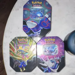 Pokemon TCG: Azure Legends Tins - ENTIRE SET - KYOGRE/XERNEAS/DIALGA (SEALED) - Image 1