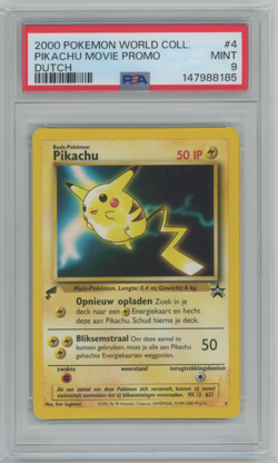 Pokemon World Collection DUTCH Pikachu 4 Movie Promo PSA 9 - Image 1
