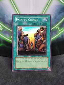 Yugioh Painful Choice MRL-049 Super Rare OG Print NM - Image 1