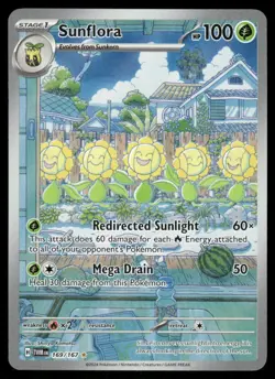 Pokemon Cards Sunflora 169/167 Twilight Masquerade Illustration Rare NM - Image 1