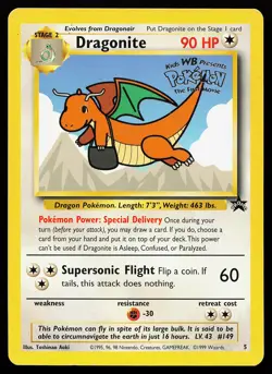 Dragonite (Movie Promo) 5 WOTC Black Star Promo Pokemon Card - Image 1