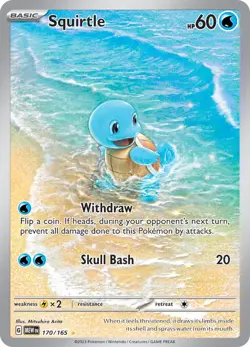 Squirtle 170/165 MEWen 151 English Pokemon Card NM - Image 1