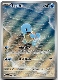 Squirtle 170/165 MEWen 151 English Pokemon Card NM - Image 2