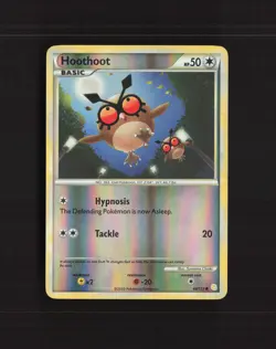 Hoothoot 66/123 HeartGold SoulSilver Reverse Holo Pokemon Card MP - Image 1