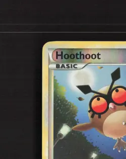 Hoothoot 66/123 HeartGold SoulSilver Reverse Holo Pokemon Card MP - Image 3