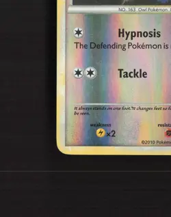 Hoothoot 66/123 HeartGold SoulSilver Reverse Holo Pokemon Card MP - Image 5