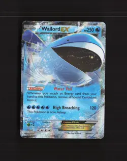 Wailord EX 38/160 Primal Clash Ultra Rare Holo Pokemon Card DMG - Image 1