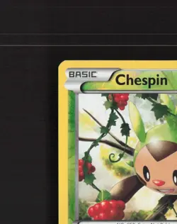 Chespin 9/162 Breakthrough Reverse Holo Pokemon Card DMG - Image 3