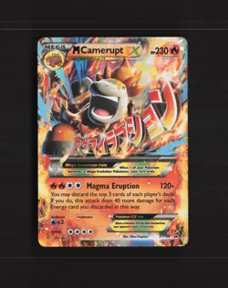 Mega M Camerupt EX XY198 XY Black Star Promo Holo Pokemon Card LP - Image 1
