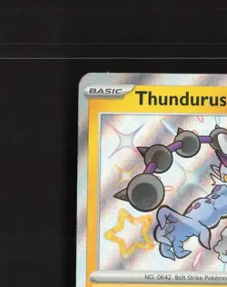 Thundurus 139/091 Paldean Fates Shiny Holo Rare Pokemon Card NM - Image 3