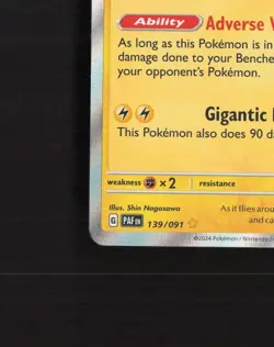 Thundurus 139/091 Paldean Fates Shiny Holo Rare Pokemon Card NM - Image 5
