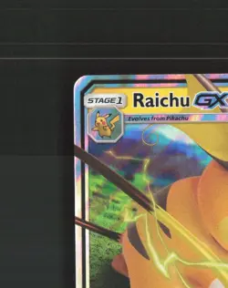 Raichu GX 20/68 Hidden Fates Ultra Rare Holo Pokemon Card LP - Image 3