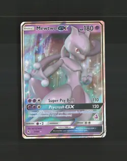 Mewtwo GX 31/68 Hidden Fates Ultra Rare Holo Pokemon Card DMG - Image 1