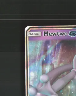 Mewtwo GX 31/68 Hidden Fates Ultra Rare Holo Pokemon Card DMG - Image 3