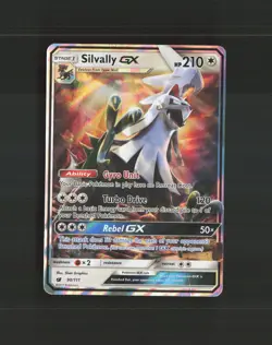 Silvally GX 90/111 Crimson Invasion Ultra Rare Holo Pokemon Card DMG - Image 1