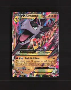 Mega M Aerodactyl EX XY98 XY Black Star Promo Holo Pokemon Card MP - Image 1