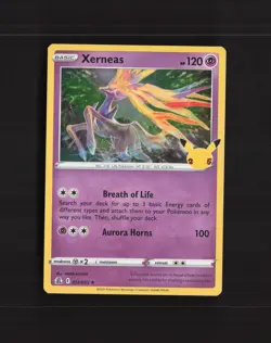 Xerneas 012/025 Celebrations Holo Rare Pokemon Card LP+ - Image 1