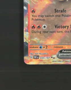 Victini ex 033/197 Obsidian Flames Ultra Rare Holo Pokemon Card LP+ - Image 5