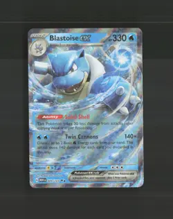 Blastoise ex 009/165 Scarlet & Violet 151 Ultra Rare Holo Pokemon Card NM - Image 1