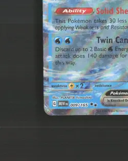 Blastoise ex 009/165 Scarlet & Violet 151 Ultra Rare Holo Pokemon Card NM - Image 5