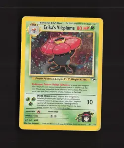 Erika's Vileplume 5/132 WOTC Gym Heroes Unlimited Rare Holo Pokemon Card DMG - Image 1
