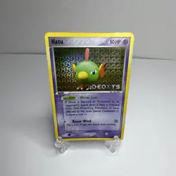 Damaged Pokemon TCG Natu 66/107 EX Deoxys Reverse Holo Basic 50HP Common Card - Image 1