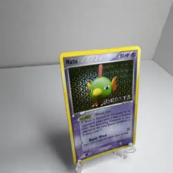 Damaged Pokemon TCG Natu 66/107 EX Deoxys Reverse Holo Basic 50HP Common Card - Image 2