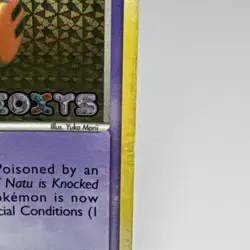 Damaged Pokemon TCG Natu 66/107 EX Deoxys Reverse Holo Basic 50HP Common Card - Image 4