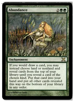 MTG Abundance - 10th Edition Moderately Played English - Image 1