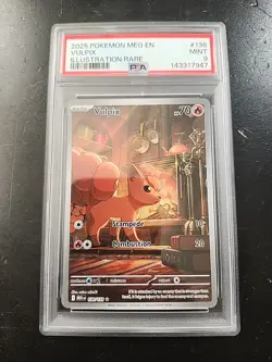 2025 POKEMON MEG EN-MEGA EVOLUTION ILLUSTRATION RARE #138 VULPIX PSA 9 - Image 1