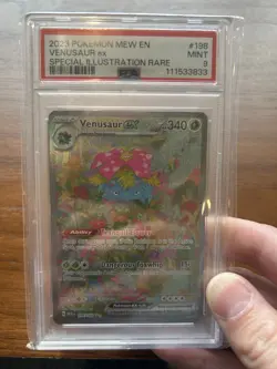 PSA 9 2023 POKEMON MEW EN-151 #198 VENUSAUR EX SPECIAL ILLUSTRATION RARE - Image 1