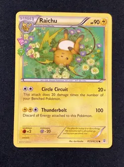 Pokemon TCG Raichu RC9/RC32 Generations Radiant Collection Lightly Played LP - Image 1