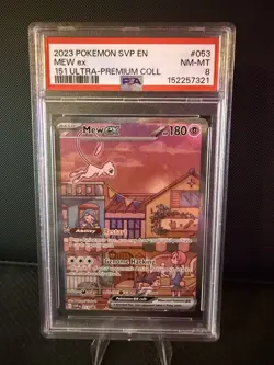 2023 Pokemon PSA 8 Mew ex #053 S&V 151 Promo Scarlet & Violet 151 UPC Promo - Image 1
