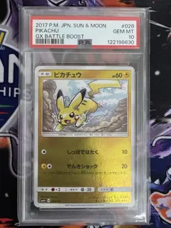 Pokemon Pikachu Mirror GX Battle Boost PSA10 - Image 1