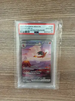 PSA 10 Charizard ex 2023 Pokemon MEW EN 151 Special Illustration Rare SIR #199 - Image 1