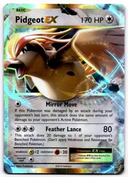 Pidgeot EX 64/108 Holo EX Rare Evolutions Pokemon Holo Near Mint - Image 1