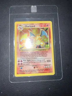 Pokemon TCG Charizard 4/102 Base Set Holo Rare 120 - Image 1