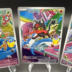 Alola Gen 7 Starters First Partner Illustration Collection Promos Pokemon 1 - Image 3