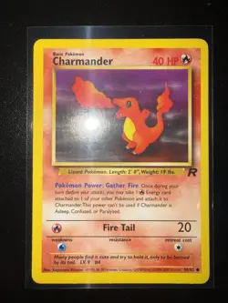 Pokemon TCG Charmander 50/82 Team Rocket Series LP - Image 1