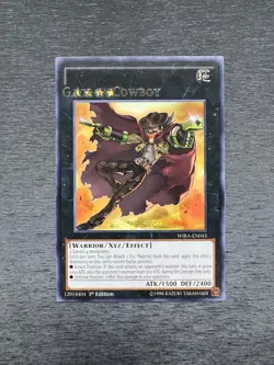 YuGiOh! Gagaga Cowboy WIRA - Error Misprint Name Shift 1st Edition Near Mint - Image 1