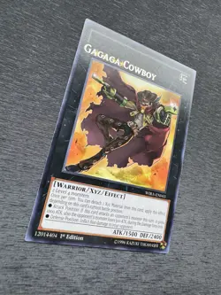 YuGiOh! Gagaga Cowboy WIRA - Error Misprint Name Shift 1st Edition Near Mint - Image 5