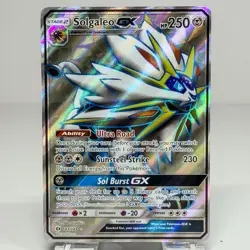 Solgaleo GX 143/149 Sun & Moon Base Full Art Ultra Rare Holo Pokemon Card NM - Image 1