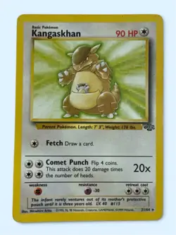 Pokemon TCG Jungle Card Kangaskhan, 5/64, Unlimited Rare, Vintage 1999 - Image 1