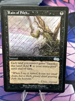 Rain of Filth Urza's Saga UN-PLAYED Black Uncommon MTG CARD (DS3D1PM)........... - Image 1