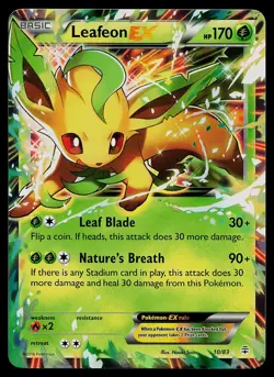 Pokemon Card Generations Leafeon EX 10/83 Rare EX Holo - Image 1