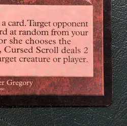 Wizards of the Coast Cursed Scroll MTG Tempest Artifact Rare 1997 Gregory - Image 5